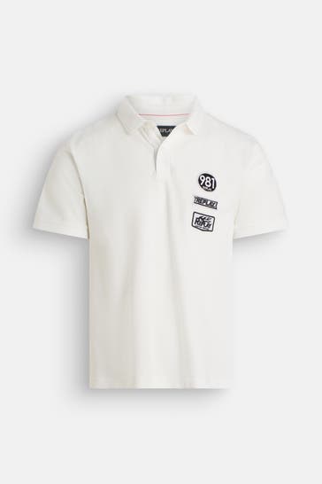REPLAY Polo-Shirt weiß
