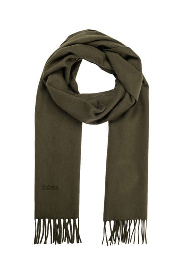 BOSS Cashmere-Schal 'Scottas' oliv