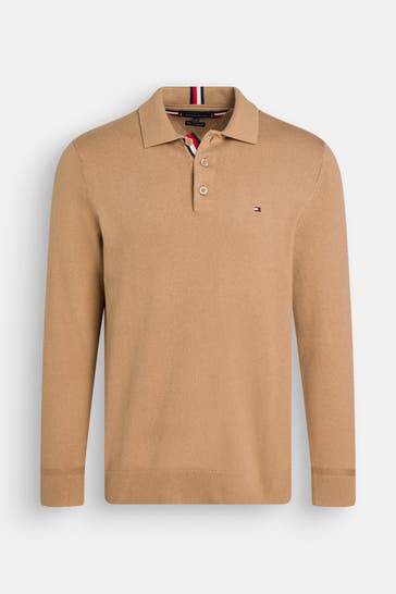 TOMMY HILFIGER Strickpullover hellbraun