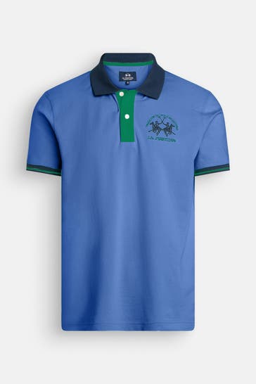 LA MARTINA Polo-Shirt azurblau