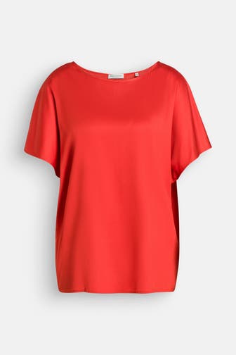 MARC O'POLO Satin-Shirt dunkelorange