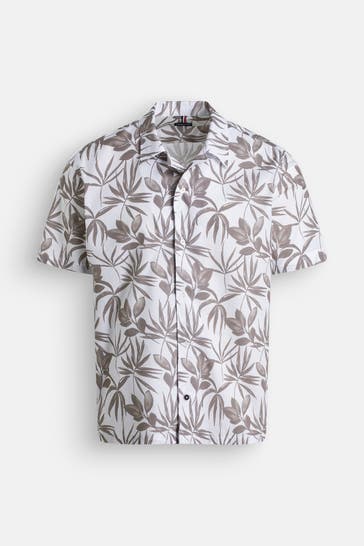 HECHTER Paris Kurzarmhemd greige gemustert