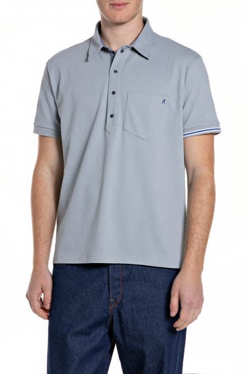 REPLAY Polo-Shirt graublau