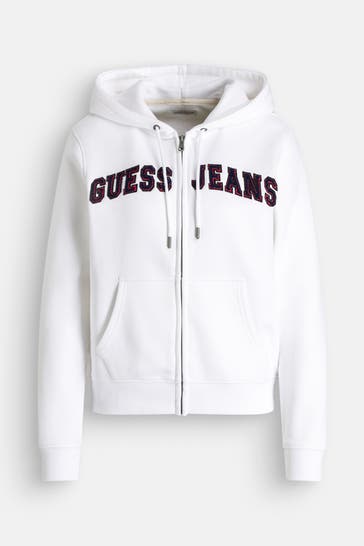 GUESS Sweatjacke weiß