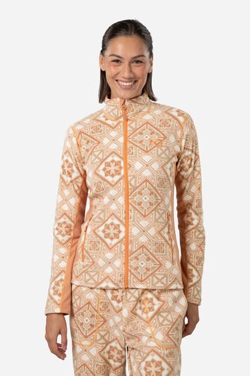 KARI TRAA Fleecejacke 'Olga' gemustert