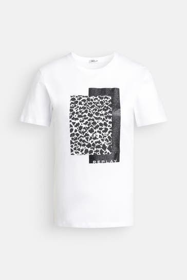 REPLAY T-Shirt weiß