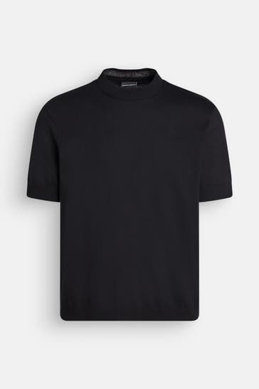 EMPORIO ARMANI Strickshirt schwarz