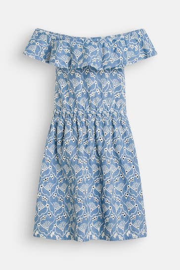 GUESS Kleid 'Sangallo Chmabray' gemustert