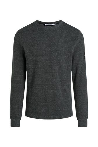 CK JEANS Strickpullover 'Waffle LS' dunkelgrau