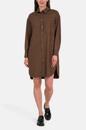 MARC O'POLO Blusenkleid braun