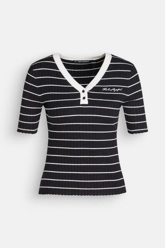 KARL LAGERFELD Polo-Shirt gestreift