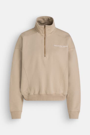 SPORTY & RICH Sweat-Troyer hellbraun