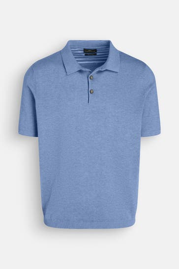 FYNCH-HATTON Strick-Polo hellblau