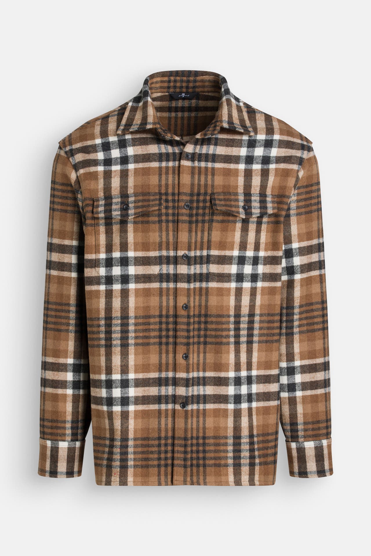 7 FOR ALL MANKIND Overshirt braun kariert, Bild 1