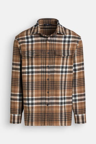 7 FOR ALL MANKIND Overshirt braun kariert