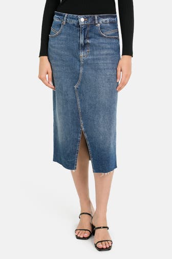 BOSS Jeansrock blau