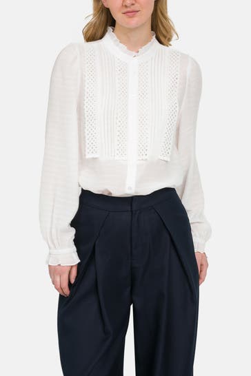 LOLLYS LAUNDRY Casual-Bluse 'Ariell' weiß