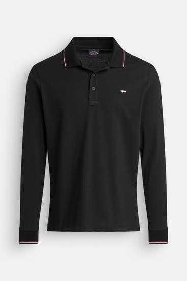 PAUL & SHARK - Langarm-Polo schwarz