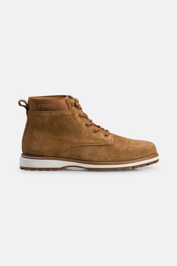 TOMMY HILFIGER Leder-Sneaker 'Essex' braun