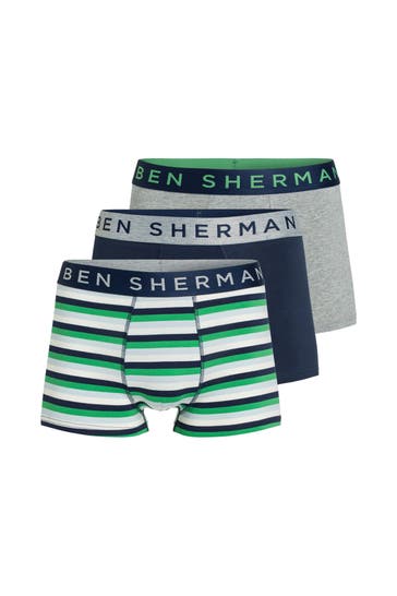 BEN SHERMAN 3er-Pack Boxer Trunks 'Bodhi' mehrfarbig