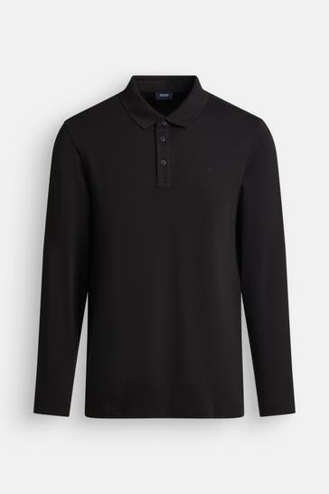 JOOP! Langarm-Polo 'Pero' schwarz