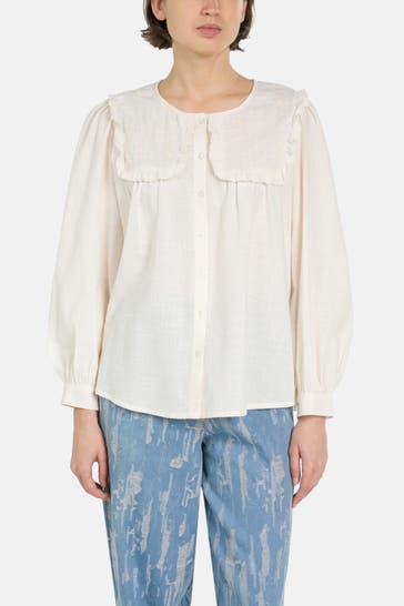 LOLLYS LAUNDRY Casual-Bluse 'Dooble' ecru