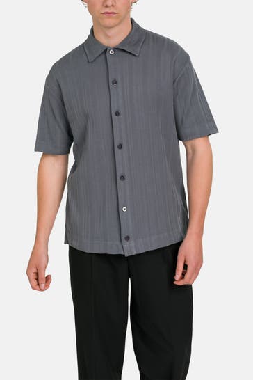 DANIELE FIESOLI Kurzarmhemd 'Camicia' grau