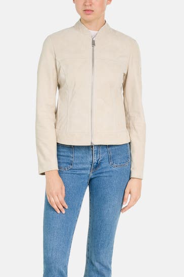 PEUTEREY Lederjacke 'Scud' hellbeige