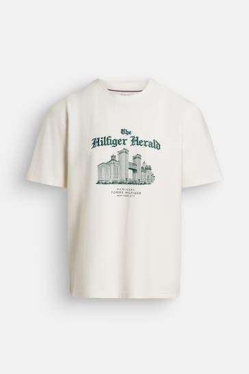 TOMMY HILFIGER T-Shirt 'Herald Skyline' weiß
