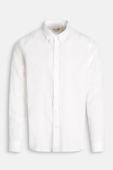 TIMBERLAND Leinenhemd weiß Slim Fit