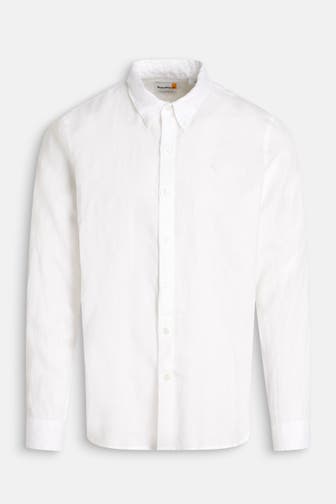 TIMBERLAND Leinenhemd weiß Slim Fit