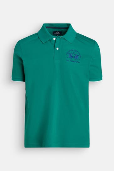 LA MARTINA Polo-Shirt tannengrün