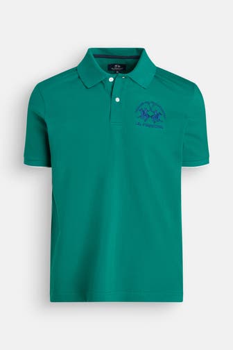 LA MARTINA Polo-Shirt tannengrün