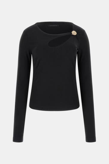 GUESS Longsleeve 'Zama' schwarz