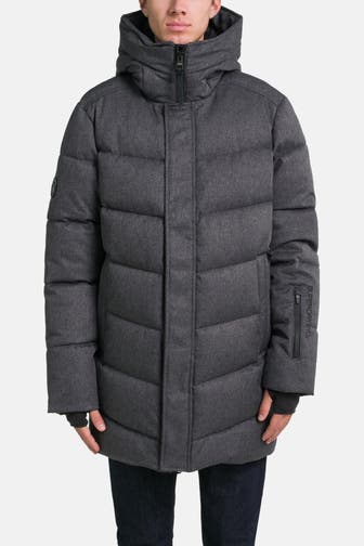 SUPERDRY Steppmantel 'City Chevron' grau
