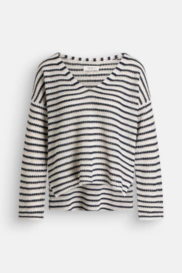 PART TWO Leinen-Strickpullover gestreift