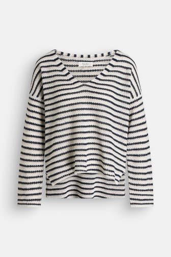 PART TWO Leinen-Strickpullover gestreift