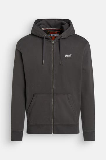 SUPERDRY Sweatjacke anthrazit