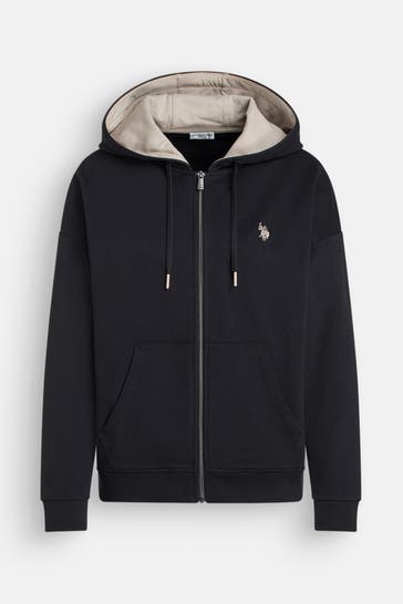 U.S. POLO ASSN. Sweatjacke 'Odet' schwarz