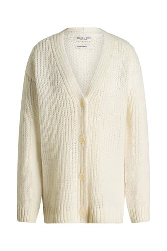 MARC O'POLO Wollmix-Strickjacke ecru