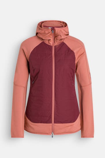 ICEBREAKER Fleecejacke 'Quantum Hybrid' ziegelrot