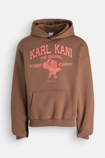 KARL KANI Hoodie 'Street Academy' braun