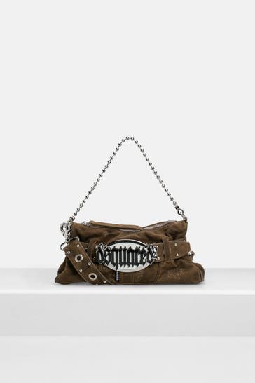 DSQUARED2 Schultertasche dunkelbraun