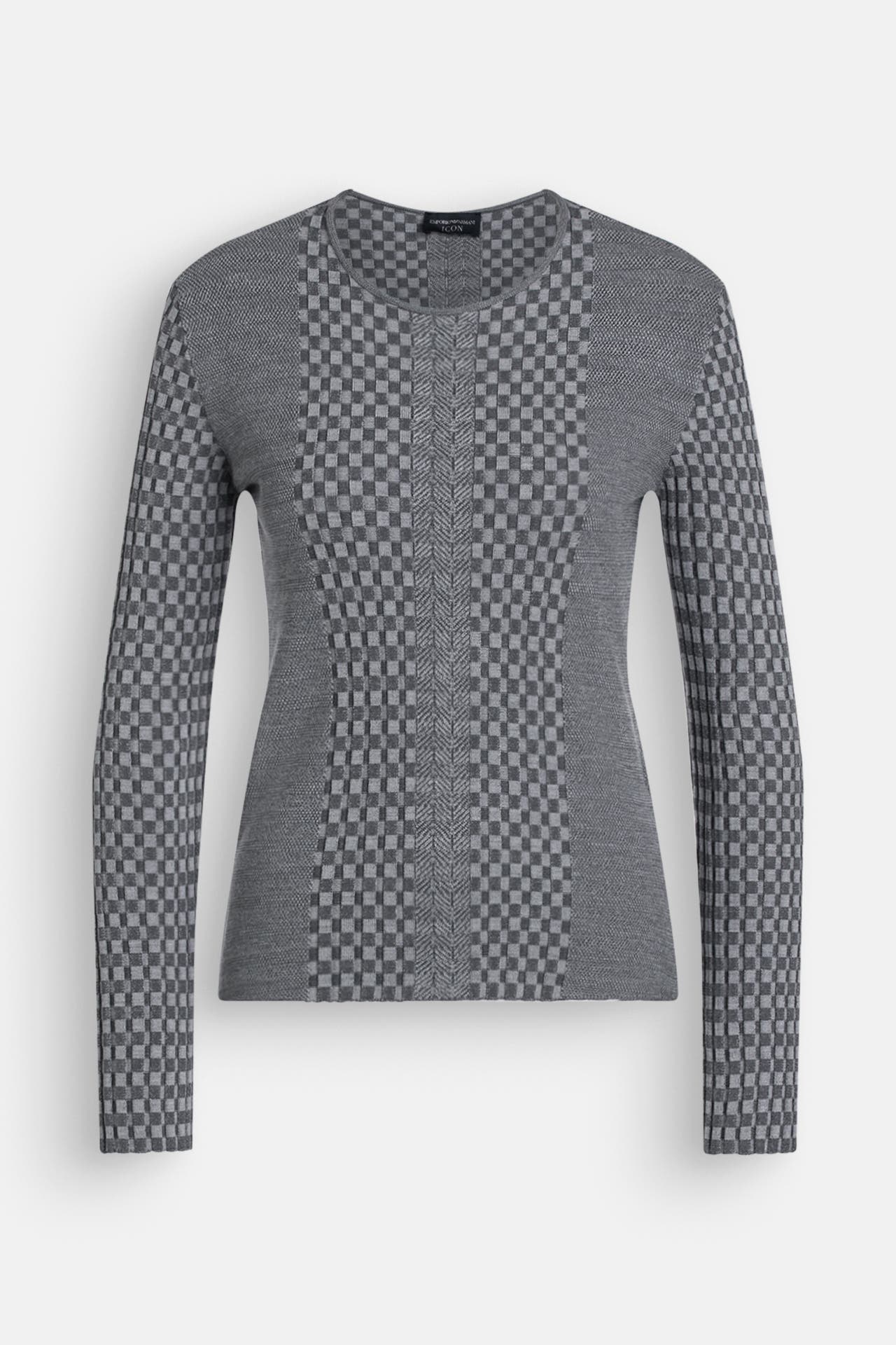 EMPORIO ARMANI Wollmix-Pullover gemustert, Bild 1