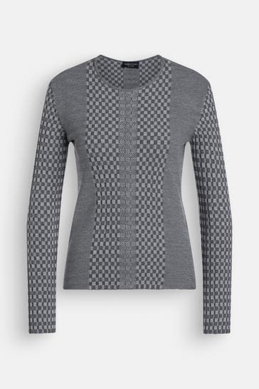 EMPORIO ARMANI Wollmix-Pullover gemustert