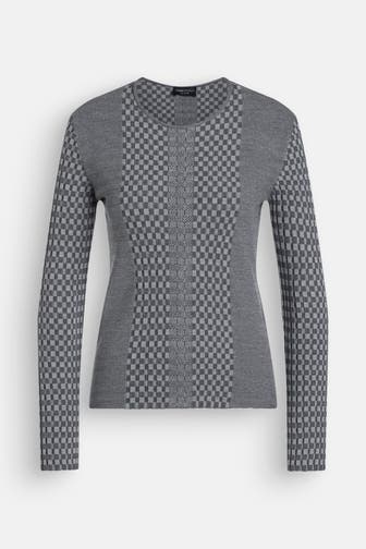 EMPORIO ARMANI Wollmix-Pullover gemustert