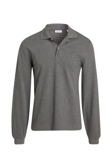 SEIDENSTICKER - Langarm-Polo grau