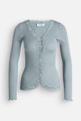 ROSEMUNDE Seidenmix-Cardigan petrol