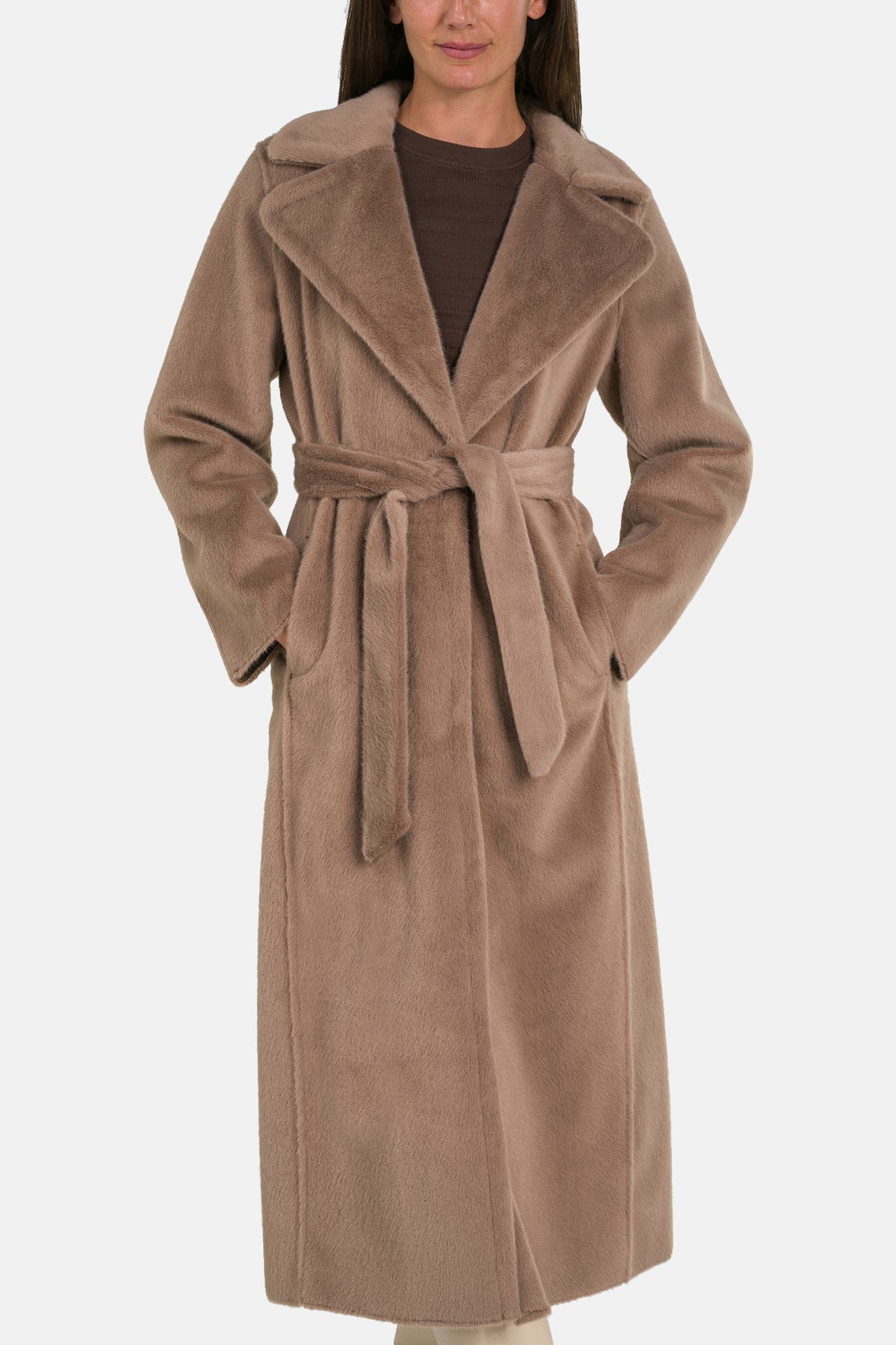 GUESS Kunstfellmantel 'Ada' braun, Bild 1