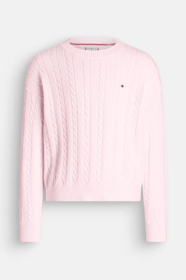 TOMMY HILFIGER Strickpullover hellrosa